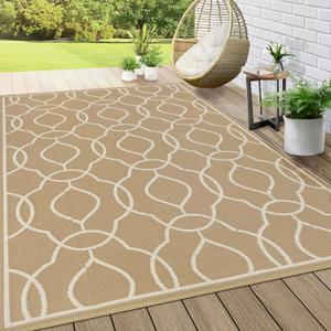 Outdoor Rug 8x10 ft for Patios Waterproof Reversible Plastic Straw Rug Patio Mat Clearance Outdoor RV Camping Mat Outside Area Rug Carpet for Porch,Deck,Camper,Balcony,Backyard (Light Brown)