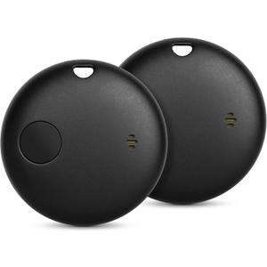 Geevon Smart Tag-2 Pack Bluetooth Tracker Work with Apple Find My (iOS Only).Item Finder for Keys, Wallet,Backpack, Luggage (2P Black) Geevon Smart Tag-2 Pack Bluetooth Tracker Work with Apple Find My (iOS Only).Item Finder for Keys, Wallet,Backpack, Luggage (2P Black)