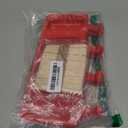 WMKGG Popsicle Silicone Molds Set, 2 PCS Ice Cream Molds with 50 Wooden Sticks for Cake Pop, Ice Pop, Cakesicles (Standard Size/Red)