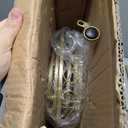 iDavosic.ly 3 Tier Tall Metal Plant Stand Indoor Outdoor, Wrought Iron Corner Flower Pot Holder Shelf, 34 Inch Vertical Display Rack for Patio Porch Living Room Garden, Gold