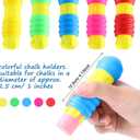 Outus 10 Pieces Railroad Chalk Holder Plastic Adjustable Chalk Clip for Teachers Office