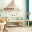 Oudain 2 Pcs Pennant Banner Flags Nursery Garland Triangle Bunting Flags Playroom Wall Decor Banner for Nursery Baby Shower Birthday Boho Wedding Party Event, Each 7.75 ft(Retro Forest Color)