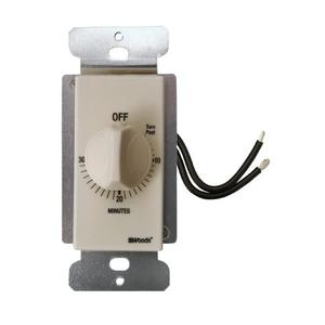 Southwire Woods In-Wall Spring Wound Timer - Automatic Timer Switch - Energy-Saving Mechanical Wall Timer - Simple Twist-Knob Countdown Design - 30 Minute - Light Almond