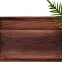 Rustic Walnut Wood Serving Tray,13"x9" Rectangle Platter Tea Tray Coffee Table Tray,Kitchen Tableware Decor Decorative Wood Dessert Cup Tray,Wood Vanity Tray for Jewelry (Rectangle)