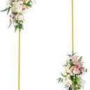 Wokceer 6 FT Wedding Arch Backdrop Stand Metal Arch Chiara Backdrop Stand for Wedding Ceremony Birthday Party Bridal Baby Shower Photo Booth Garden Floral Balloon Arch Decoration (6 x 2.6 FT (HxW), Gold)