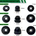 3Pcs Oil Filter Socket Cap, Oil Filter Wrench Cap, Oil Filter Removal Tool, Oil Filter Replacement Kit, Oil Filter Change Set for Oil Filter Cover Installation and Removal