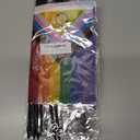 2 x Rainbow Pride Deluxe Desk Flag Set -6 Branch Miniature Gay LGBT Flag Desk Set Table Black Base and Spear Top-Desktop Decorations