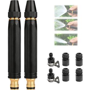 Home High-Pressure Car Wash Water Gun, Heavy Duty Adjustable Twist Hose Nozzle Jet Sweeper Nozzle, Multi-Function High Pressure Sprayer for Car Washing, Garden Watering & DrivewayCleaning (2Set)