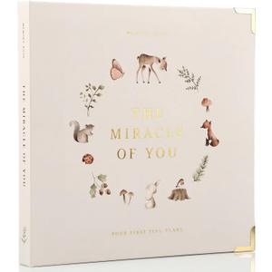 Keepsake Baby Memory Book for Boys and Girls Timeless First 5 Year Baby Book Neutral Journal Scrapbook or Photo Album - Record a Milestone for Every Event from Birth to Age 5