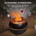 YALEDI Essential Oil Diffuser, Volcano Fire Flame Aromatherapy Diffuser, 360ml Ultrasonic Cool Mist Humidifier, Scent Aroma Diffuser with 7 Colors Light, Timer & Auto Shut-Off for Home, Room (Black)