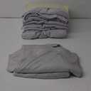 40 ft x 10 ft Wrinkle Free Silver Backdrop Curtain for Parties, Polyester Silver Grey Backdrop Drapes 8 Panels 5x10ft for Baby Shower Photoshoot Engagement Wedding Birthday Photography Background