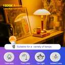 Amber Sleep Light Bulbs, Blue Light Blocking, A19 9W(60 Watt Equivalent) Dim Light Bulbs for Lamp, 1800K Warm Light Bulb, E26 for Healthy Sleep Bedroom Kids Room, 4.30X2.35X2.35 Inch, 2 Pack