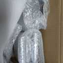 FOCUSLINE 175 Ct Silver Dinnerware Set for 25 Guests, Plastic Plates with Silver Lace Rim Design, Including 25 Disposable Dinner & Dessert Plates, Cups, Napkins, Cutlery Set