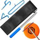 3-in-1 Disc Retriever, Extends up to 16ft; Includes Carrying Bag, Stainless Steel Design