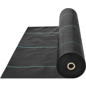 VEVOR Weed Barrier Landscape Fabric, 3x300 FT Heavy Duty Garden Weed Fabric, 3.2Oz Woven Weed Control Fabric, Weed Blocker Mat, Easy Setup, Durable PP Gardening Fabric for Driveway Ground Cover, Black