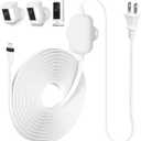 ALERTCAM Outdoor Power Adapter Compatible with Spotlight Cam Plus/Pro (Battery), 25ft/7.5m Waterproof USB-C Power Cord Continuously Charge Your Camera,White