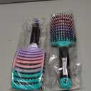 Hair Brushes for Women 2 Pack, HIPPIH Detangler Hair brush for Adult & Kids Wet or Dry Hair, Boar Bristle Hair Brush Getting Knots Out without Pain Adds Shine and Makes Hair Smooth (Purple & Green)