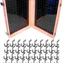 Wooden Foldable & Portable Acrylic Pegboard Display Stand for Craft Shows Panel Pegboard Jewelry Display Organizer - The Perfect Display Stand for Craft Shows, Traveling Display Cases, and More