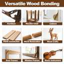 Wood Super Glue 60 Gram Clear Instant CA Glue for Woodworking Wooden Crafts Carpenters & Hobby Models, Heavy Duty Wood Furniture Repair for Chairs, Cabinets Strong All Purpose Cyanoacrylate Adhesive