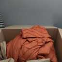 Andency Burnt Orange King Size Comforter, Boho Terracotta Soft Warm Bedding Comforter Sets for King Bed, 3 Pieces Rust Chevron Tufted Aesthetic Microfiber Lightweight Comforter Set (King (104"x90"))