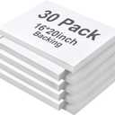 FunooFuno 30 Pack 16x20 White Backing Boards, Acid-Free Uncut Mat Boards for Picture Frame, 4-ply Thickness Both Sides Cardboard Full Sheet for Photos, Pictures, Prints, Painting, Art & Craft DIY