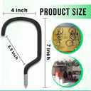 4 Pack Heavy Duty Extra-Large Garage Storage Utility Hooks - 7 Inches for Garage Wall and Ceiling - Garage Hooks for Hanging Bicycle, Ladder, Hose, Cords, and Garden Tools