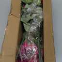 Artificial Geranium Fake Flowers for Outdoors Decoration, 6 Bundles Silk Geraniums Flower UV Resistant Look Real Faux Plants for Outside Planter Front Door Garden Patio Balcony Yard Home, Fuchsia