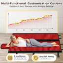 Red Light Therapy Mat for Full Body- 660nm & 850nm Dual-Wavelength Infrared Light Pad, 2570 LED Beads, Adjustable Timer & Intensity, Portable Back Red Light Therapy Device