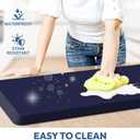 4/5 Inch Thick Kitchen Mat - Cushioned Anti Fatigue Mats for Kitchen Floor - Easy to Clean, Waterproof, Non-Slip Kitchen Rug for Sink, Office, Kitchen (20''x32'' Blue)