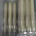 Homemory 12 Pcs Waxy Flameless Taper Candles with Remote, Flickering Battery Operated Taper Candles, Led Flameless Candlesticks Classic Tall Candle for Home, Wedding, Party, Ivory, 9.6 inches
