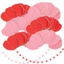 Amosfun 6Pcs Heart Shaped Garland Banner for Valentine Day Decorations Bunting for Wedding Parties Romantic Home Decor Easy to Hang for Photo Props