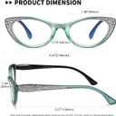EYEURL Cat Eye Reading Glasses for Women, Blue Light Blocking 4 Pack Ladies Fashion Readers, Anti Glare Eyeglasses with Flexible Spring Hinges 2.00