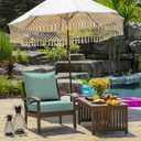 Arden Outdoor Foam Deep Seat Cushion Set, 24 in x 24 in, Weather-Proof, Rain-Proof, Fade Resistant Patio Cushion, Bottom and Back Cushion for Chair, Sofa, and Couch Aqua Leala, 1 Pack