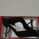 Closed Toe Ankle Strap Heels Women Pumps Pointed Toe Heeled Sandals for Women Stiletto Wedding Dress Shoes (8, Black Lycra)