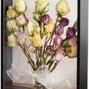 Wooden Dried Flower Photo Frame Dried Flower Display Stand Decorative Floating Photo Frame (black-8x10)