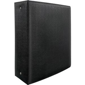 Hardback 3 Ring Binder, PU Leather Professional Notebook Portfolio Organizer, 2 Inch Planner Journal, Letter Size 8.5 x 11