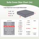 Yoovat Couch Cushion Covers for Sofa Couch Covers Wear-Resistant Universal Sofa Cover Washable Stretch for Sectional Slipcovers (Texture-Green,Large Single Seat Cover)