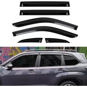 6Pcs Tape-On Rain Guards for Subaru Forester 2025 2026 ABS Side Window Deflectors