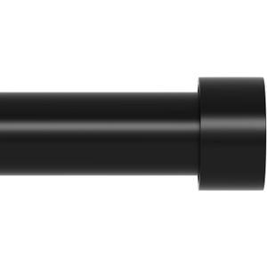 Extra Long Curtain Rod for Windows 30 to 240 inch, Heavy Duty Curtain Rods with Modern End Caps, 1 inch Black Drapery Rods Set for Outdoor Patio, Adjustable Curtain Rod for Room, Black