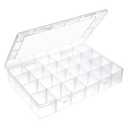 Molain 24 Grids Large Plastic Organizer Box, Clear Storage Box with Adjustable Dividers Container Craft Storage for Jewelry, Art DIY Crafts, Washi Tapes, Fishing Tackle, Beads and Small Parts
