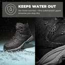 NORTIV 8 Waterproof Steel Toe Boots for Men Slip Resistant Safety Industrial Boots Paladin-Steel (12, Black-leather)