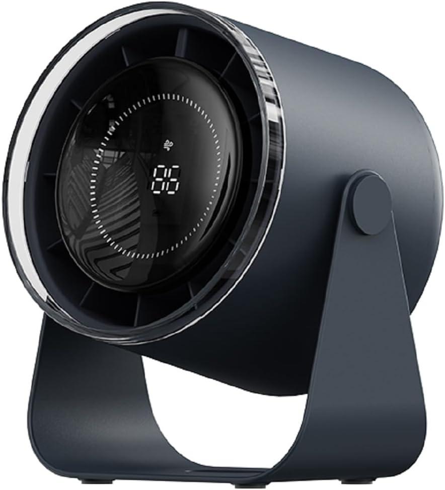 Small Desk Fan, 28dB Ultra-Quiet Desktop Air Circulator with 115 Adjustable Tilt, 100 Speeds, Rechargeable Battery, USB-Powered, Portable for Bedroom, Office, Kitchen, Travel, Bluish Black