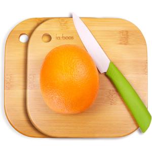 Home Mini Cutting Board Small Fruit Cutting Board Solid Bamboo Wood Board for Baby Infant dormitorySet of 2