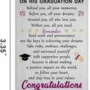 CPLJW Son Graduation Card - Class of 2025 Gifts for Son, Son's High School & College Graduation Cards for Him