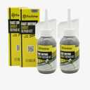 Tile Grout Repair Kit, Gray Grout Filler Tube 8 oz, Grout Repair Renews, Fast Drying Repait Kit, Grout Sealer for Floor Tile - Spatula Included (2xGray)