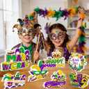 Mardi Gras Decorations Wooden Table Centerpieces for Mardi Gras Party Decoration Rustic Mardi Gras Table Decorations for Office Home Party Supplies Decor