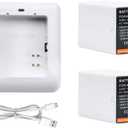 2-Pack XL Extended Batteries Compatible with Arlo Pro 4 XL Arlo Go 2 VMA5410 and for Arlo Ultra, Ultra 2, Pro 3 and Pro 4 That Using XL Extended Battery and Housing, Upgraded 13000mAh with Charger