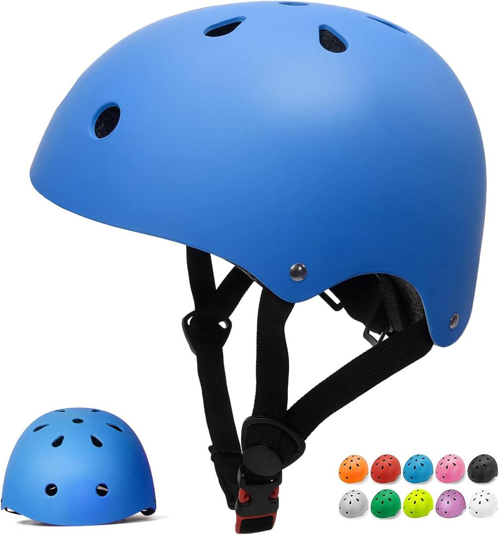 Glaf Toddler Helmet for 2-8 Years Kids Bike Helmets Baby Girls Boys Multi-Sport Adjustable Skateboard Bicycle Helmet Lightweight 4 Sizes for Toddlers (XS: 18.9-19.7 / 48cm-50cm, Blue)