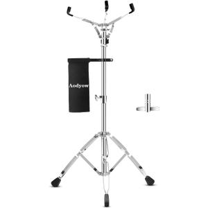 Snare Drum Stand with Drum Sticks Holder,Concert Double Braced Tripod Snare Stand Fit for Extended Height 31.5"-47", Practice Pad Stand for 10-14 Inches Drum Pad, Snare Drum for Drum Beginners