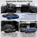 Center Console Organizer Tray for Tesla Model Y Juniper Accessories 2025 2026 & for Tesla Model 3 Highland Accessories 2024 2025 2026 [Slide Smoothly & US Patent] Sunglasses Cup Holder Black